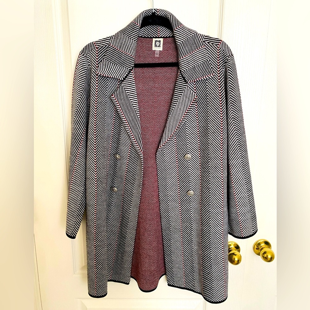 Like new Anne Klein sweater jacket, Size Large, worn once.